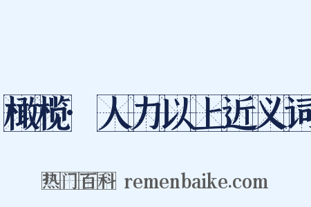 橄榄·人力以上近义词是什么意思的图片
